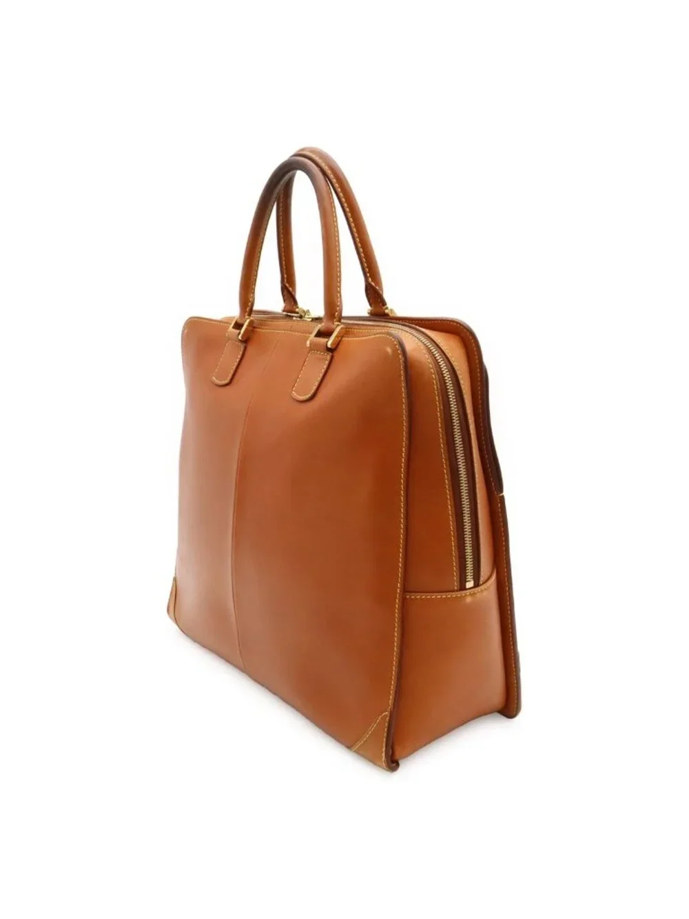 Louis Vuitton Nomad Negev PM Business Briefcase Handbag Leather Caramel Light